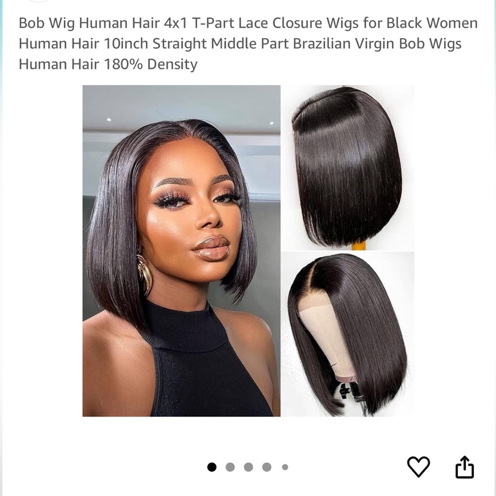 #13 Virgin Brazilian Bob Wig - Black - 10 inches